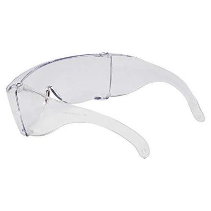 Calabria 3000 Fitover Safety Glasses with Uni-Lens – [Clear] Wrap Around Eye Protection | Anti-Fog Scratch Resistant | Protective Eyewear - color: Clear
