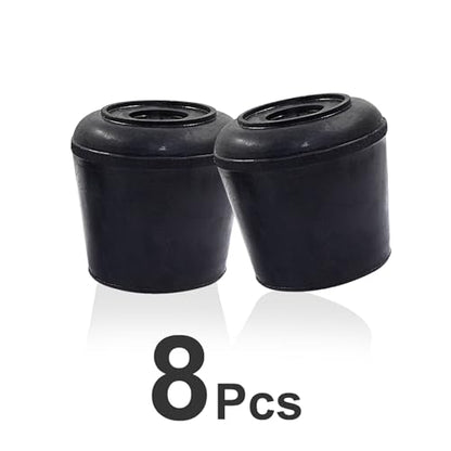 8pcs 1-1/4 Inch Round Chair Leg Tips Caps, Non-Slip Rubber Chair Leg Floor Protectors, Black Furniture Leg Caps Fit for 1.22"-1.26" (31-32mm) Diameter Round Feet - size: 1-1/4 Inch-Black