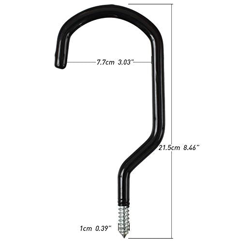 8 Inches Extra Large Mountain Bike Storage Hook Set, Heavy Duty Garage Hook Set Pack of 2