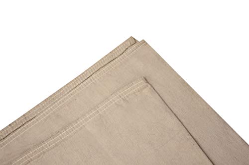 Drop Cloth Cotton Tarp Large Canvas Tarp for Art Supplies, Drop Cloths for Painting Supplies/Paint Canvas Fabric and Furniture Cover from Paint by DIRT DEFENSE (4ftx12ft Pack of 1) - size: 4ft X 12ft Pack of 1