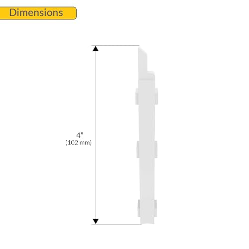 Brixwell Slide Bolt Set, Nylon Construction with White Finish, 4" Length, Left and Right Hand, Security Bolt for Windows, Doors, Sash Frames, Patio, and Storm Hardware, Pack of 5