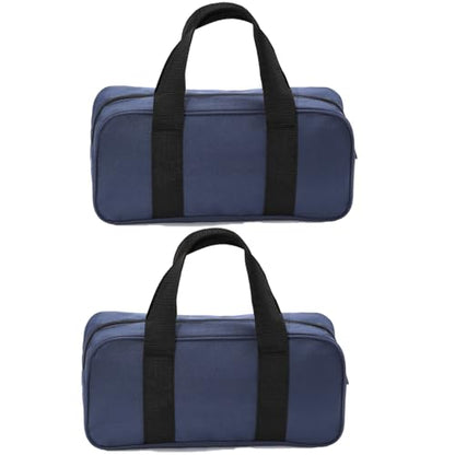 Tool Tote Bag with Wide Mouth, Waterproof Organizer, Available in Navy Blue, Black, and Khaki (2, Navy Blue)