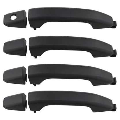 APPERFiT Door Handles w/Gaskets Set - Exterior (Textured Black) Compatible with 2014-2020 Chevy Chevrolet Silverado Suburban Tahoe, GMC Sierra Yukon 23236150 22923605 22929464 22929412 22923599 - color: Textured Black