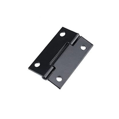 Antrader Folding Hinge, Cabinet Gate Closet Door Hinge 1-1/2'' Long Home Furniture Hardware with 96pcs Screws, Black, 24-Pack - color: Black, size: 1.5" x 0.94", 24pcs