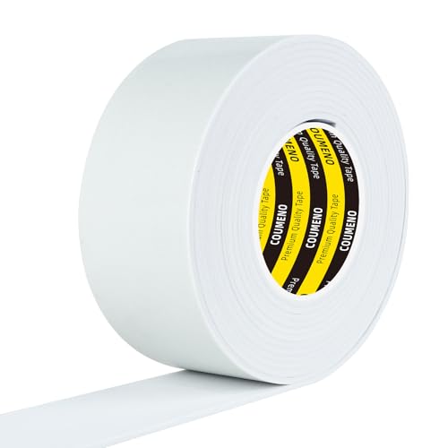 Single-Sided Adhesive EVA Foam Tape 2in x 9.84FT,White Foam Weather Stripping,Door Seal & Window Insulation Tape,Waterproof Sound Proof Seal Strip for Doors,Windows,Garage Door & Gap Sealing - size: 2in x 9.84FT