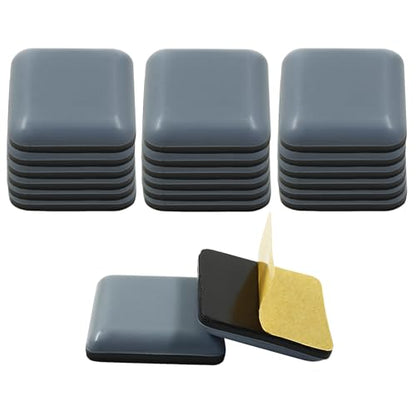 Bivethoi 20 Pcs Furniture Glide Square,Self-Adhesive Sliders Pads Magic Sliders Floor Protectors Sofa Glides for Wood, Ceramic Tile Floor(30 * 30mm) - size: 1-5/16", Square