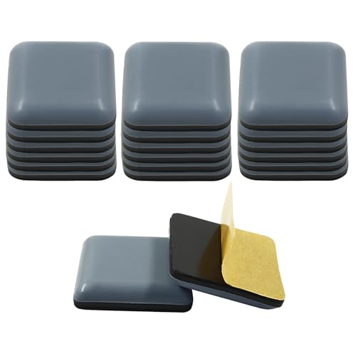 Bivethoi 20 Pcs Furniture Glide Square,Self-Adhesive Sliders Pads Magic Sliders Floor Protectors Sofa Glides for Wood, Ceramic Tile Floor(30 * 30mm) - size: 1-5/16", Square