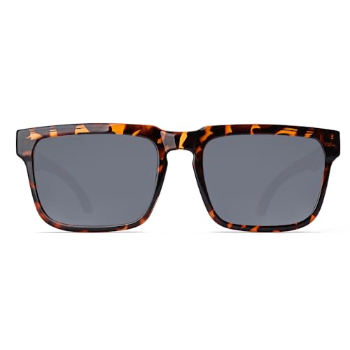 Safety Polycarbonate Polarized Sunglasses for Men and Women UV400 Protection and Includes ANSI Z87 - color: Leopard-polarized