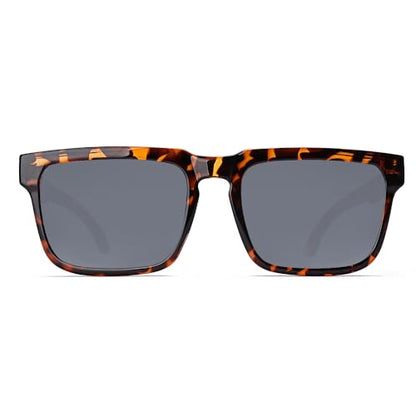 Safety Polycarbonate Polarized Sunglasses for Men and Women UV400 Protection and Includes ANSI Z87 - color: Leopard-polarized