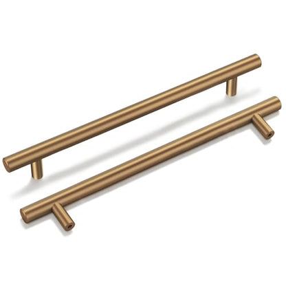 Goldenwarm 5 Pack Champagne Bronze Cabinet Pulls Gold Cabinet Handles 7-1/2 inch(192mm) Champagne Drawer Pulls Brushed Bronze Drawer Handles Kitchen Bathroom Bedroom Dresser Furniture Hardware - color: Champagne Bronze, size: 7-1/2in Hole Centers