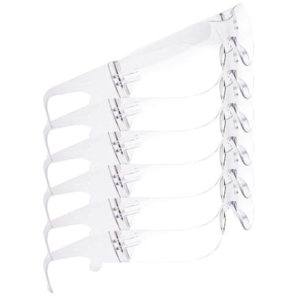 Quest Protective Apparel Quest Safety Products - Anti Fog Safety Glasses - Protective Eyewear - Polycarbonate High Impact Resistant Lens - Pack of 6 (Clear)