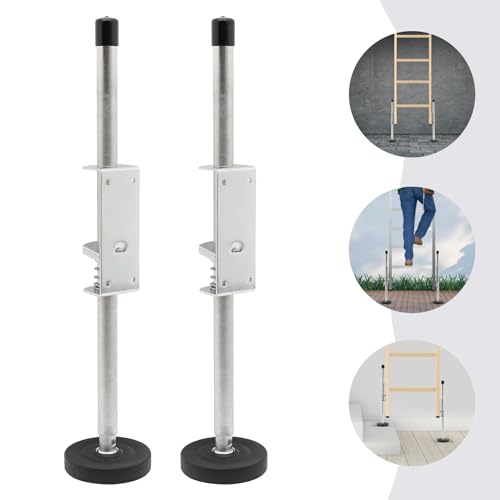 Ladder Stabilizer Leveler 2 PCS Adjustable Extension Ladder Leg Ground Leveler Maximum Load Capacity 330 lbs for Stairs Stable Platform and Ground Level for All Surfaces, 20 Inch