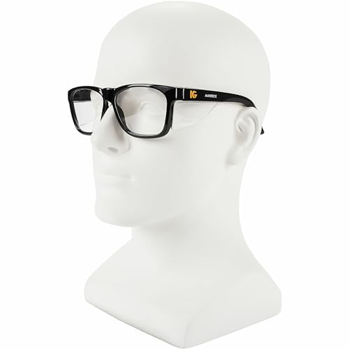 KleenGuard™ V30 Maverick Eye Protection (49309), with KleenVision™ Anti-Fog Coating, Clear Lenses, Black Frame