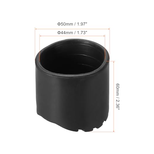 PATIKIL Ladder Non Slip Feet 1.7"/44mm, 2Pcs Rubber Round Foot Protective Mat Cushion Replacement for Telescopic Folding Extension Ladder Protection, Black - color: 44mm