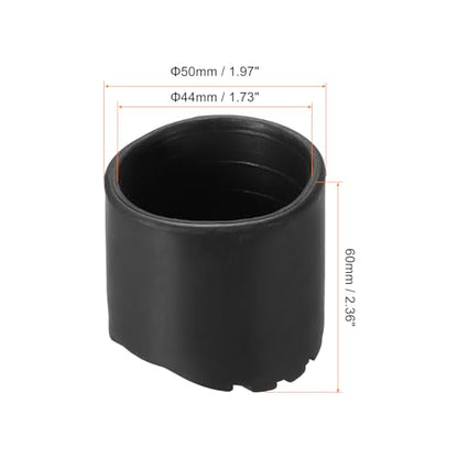 PATIKIL Ladder Non Slip Feet 1.7"/44mm, 2Pcs Rubber Round Foot Protective Mat Cushion Replacement for Telescopic Folding Extension Ladder Protection, Black - color: 44mm