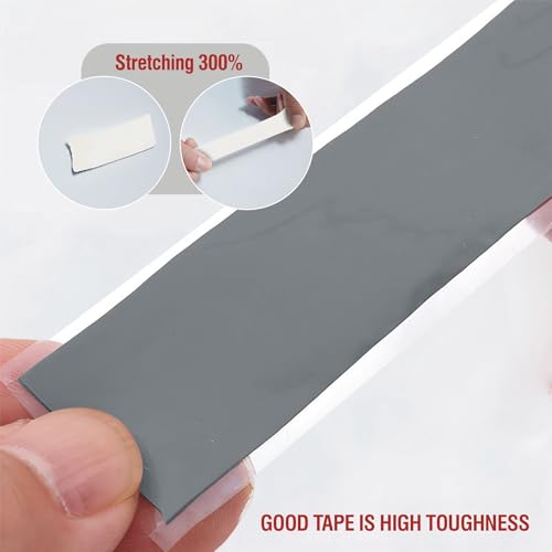 Waterproof Transparent Silicone Repair Tape,Self-Fusing Sealant for Leaky & Damaged Pipes, Easy to Apply with Black Adhesive (0.98 * 118.11 inches) - color: 0.98*118.11 inches