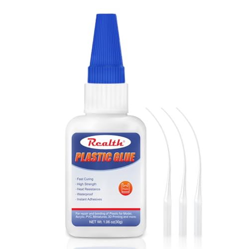 Super Glue for Plastic 30g, Plastic Glue Heavy Duty for 3D Printing Models, Car, ABS, PLA, PVC, DIY Kits, with Anti-Clog Cap - size: 30g, style: Plastic Glue