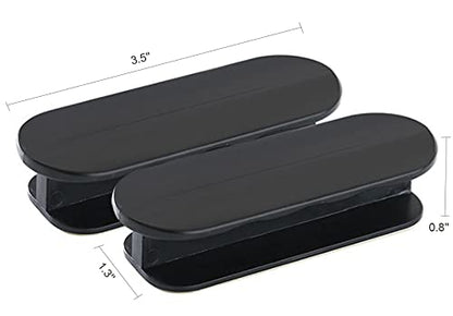 Self-Adhesive Pull Handles 4 Pack, Handle Helper for Kitchen Cabinet Knobs Drawer Window Sliding Closet Push Pull Helper Stick-on Handles (Black) - color: Black