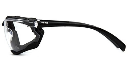 Pyramex Proximity Safety Glasses Eye Protection, Amber H2X Anti-Fog - color: Clear H2max Anti-fog Lens/ Black Frame