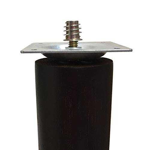 WEICHUAN Furniture Legs Mounting Hardware Sets - Include 5/16" -18 Coarse Attachment Plates, 5/16" -18 Coarse Hanger Bolts, Threaded Nuts, Screws Adapters 4 Sets, for Sofa Couch Chair Legs
