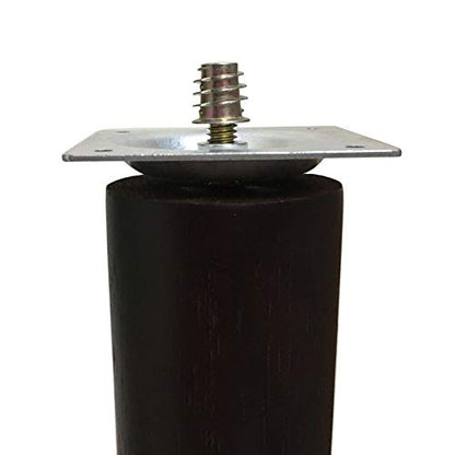 WEICHUAN Furniture Legs Mounting Hardware Sets - Include 5/16" -18 Coarse Attachment Plates, 5/16" -18 Coarse Hanger Bolts, Threaded Nuts, Screws Adapters 4 Sets, for Sofa Couch Chair Legs