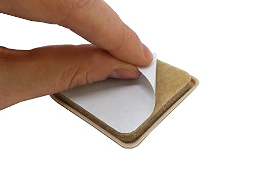 Shepherd Hardware 3949 2-Inch Adhesive, Square, Slide Glide Furniture Sliders, 4-Pack,Beige - style: 2 Inch, Square
