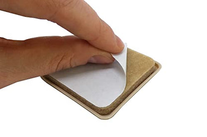 Shepherd Hardware 3949 2-Inch Adhesive, Square, Slide Glide Furniture Sliders, 4-Pack,Beige - style: 2 Inch, Square