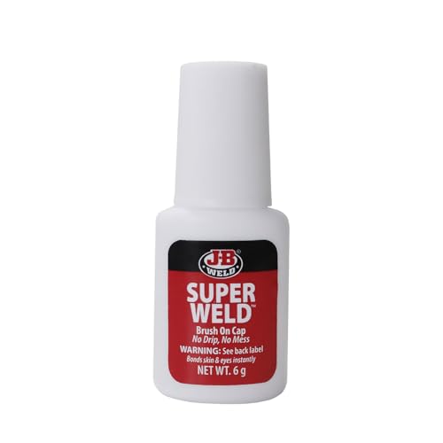 JB Weld JB33106 Superweld Instant Setting High Strength, 6 Gram Bottle, Great for Steel Rubber Most Plastics Wood & More, Bonds in Seconds, Cure Colour Clear, Packaging May Vary