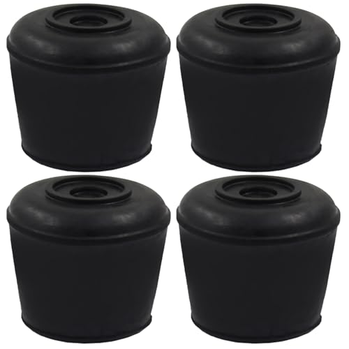 4pcs 1-1/2 Inch Round Chair Leg Tips Caps, Non-Slip Rubber Chair Leg Floor Protectors, Black Furniture Leg Caps Fit for 1.45"-1.5" (37-38mm) Diameter Round Feet - size: 1-1/2 Inch-Black-4pcs