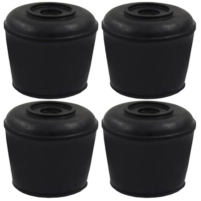 4pcs 1-1/2 Inch Round Chair Leg Tips Caps, Non-Slip Rubber Chair Leg Floor Protectors, Black Furniture Leg Caps Fit for 1.45"-1.5" (37-38mm) Diameter Round Feet - size: 1-1/2 Inch-Black-4pcs