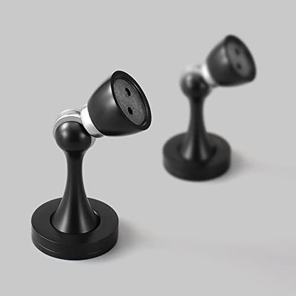 Solid Mental Magnetic Door Stop, Wall Mounted, Black, 2 Pack - color: 2 PCS Black