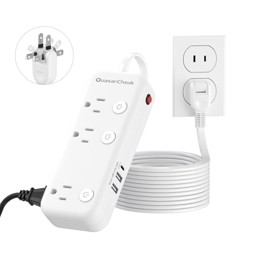 2 Prong Power Strip - 2 Prong to 3 Prong Outlet Adapter, 2 Prong Extension Cord with USB C, Surge Protector 1875W with 6 Outlets 3 USB, Three Prong Adapter 5ft, Wall Mount, Non Grounded, Old House - size: 5 FT-Two Prong