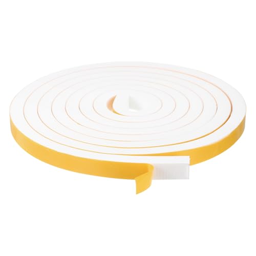 uxcell 1 Roll Foam Weather Stripping, 1" Wide X 3/4" Thick X 16.4 Ft Door Seal Strip Adhesive Foam Tape White Insulation Strip for Door Window - size: 1"x 3/4"x 16.4 Ft