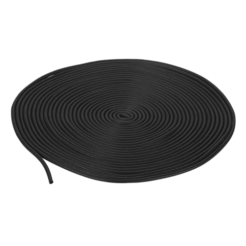 DTGN 2.5mm x 10meters(DXL) Foam Rubber Weather Seal Strip - 1Pack - Good for DIY Furniture - Round EPDM Foam Rubber Weather Stripping - Black