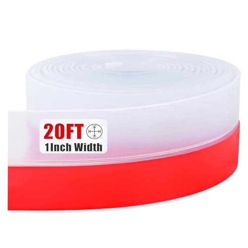 Draft Seal Tape for Doors and Windows 1 in x 20 Ft Silicone Weather Stripping Extra Thick 2mm Door Seal Strip with Strong Adhesive Draft Insulation Stopper Side Seal - Clear - color: Clear, size: 1 Inch x 20 Feet