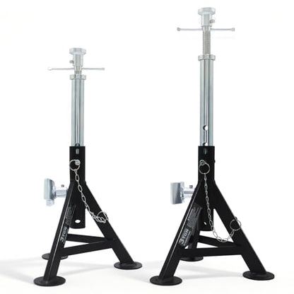 BESTOOL RV Supports Stabilizer Jacks, Travel Trailer Stabilizer Jacks Camper Jack Stands from 17.3" to 30.3" 5Ton /12000 lbs Capacity - color: Black-Dual head RV stabilizer jacks/2PC