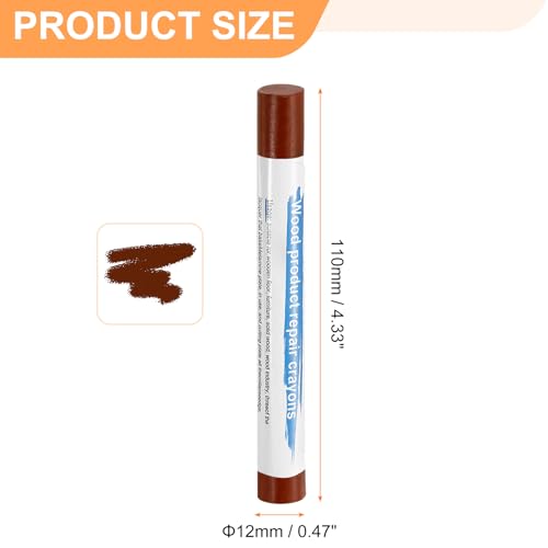 HARFINGTON 5pcs Wood Filler Sticks Wooden Wax Touch Up Furniture Repair Crayons for Scratch Hole Wood, Dark Walnut - color: Dark Walnut