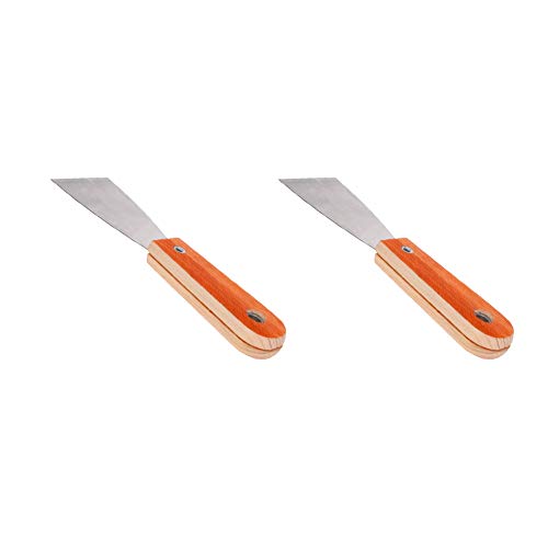 Utoolmart Putty Scraper 2" Cr-V Steel Stiff Putty Knives with Plastic Handle for Taping Paint Wall Floor Tile 2Pcs - size: 2 inch