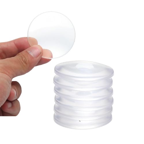 6-Pack Door Stoppers Wall Protector, 2" Self Adhesive Door Bumpers for Wall, Clear Rubber Door Knob Wall Protector, Door Stop Wall, Silicone Door Handle Stoppers for Home & Office