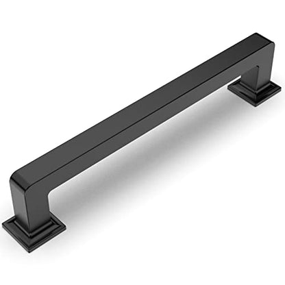 Amerdeco 10 Pack Matte Black Cabinet Pulls 5 Inch(128MM) Hole Centers Kitchen Cabinet Handles Cabinet Hardware Kitchen Handles for Cabinets Cupboard Handles Drawer Pulls ZH0019 - color: Matte Black, size: 5"/128MM Hole Center