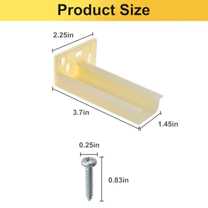 Drawer Track Back Plate R 7265 Brackets for Prime-Line, Drawer Slide Socket Replace, for Rear Drawer Track Socket Repair - size: R 7265
