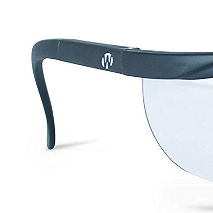 Walker's Sport High-Grade Polycarbonate Lenses Half Frame Soft Rubber Nose Piece Adjustable Safety Shooting Glasses - color: Clear, size: One Size