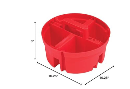 Bucket Boss - Super Stacker Small Parts Organizer, Bucket Organization (15054), Red