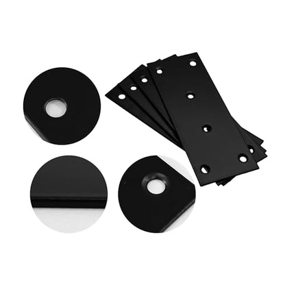 4PCS 5 x 2 inch Flat Straight Brace Brackets, Mending Plates for Furniture Shelf Support Corner Joint Repair - size: 5 x 2 inch