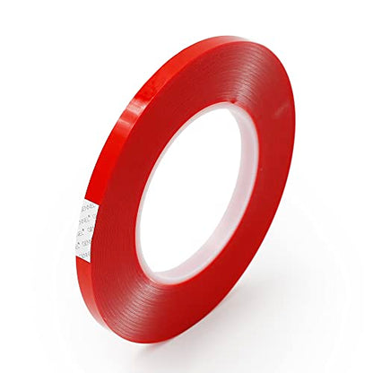 Double Sided Adhesive Tape, Clear Strong Acrylic Adhesive, 10mm x 15M x 0.5mm Thickness, Transparent Tape for Laptop Phone LCD Screen Case Repair Plastic Wood Mounting DIY - size: 10mm