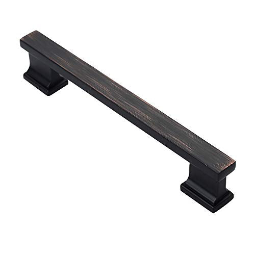 Alzassbg 10 Pack Oil Rubbed Bronze Cabinet Pulls, 5 Inch(128mm) Hole Centers Kitchen Cabinet Handles for Cabinets and Drawers AL3061ORB - color: Oil Rubbed Bronze, size: 5" Hole Center