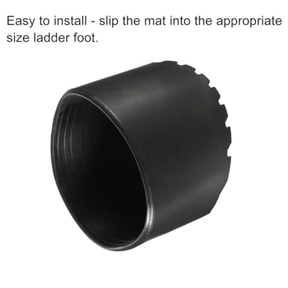 MECCANIXITY Ladder Non-Slip Feet Mat 76mm ID Rubber Round Telescopic Ladder Accessories Pad Cover Cushion for Ladder Protection Black Pack of 4 - size: 76mm