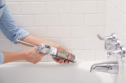 GE Sealants & Adhesives Advanced Silicone 2* Kitchen & Bath Sealant, 10.1oz, White