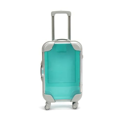 False Eyelash Storage Box, Portable Travel Organizer Mini Luggage False Eyelash Tray Makeup Tool (GREEN) - color: GREEN
