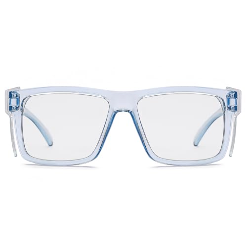 UV400 Bluelight Transition Photochromic Safety Glases Anti Scratch and Impact Resistant,Meets ANSI Z87.1 Standard - color: Glossy Blue